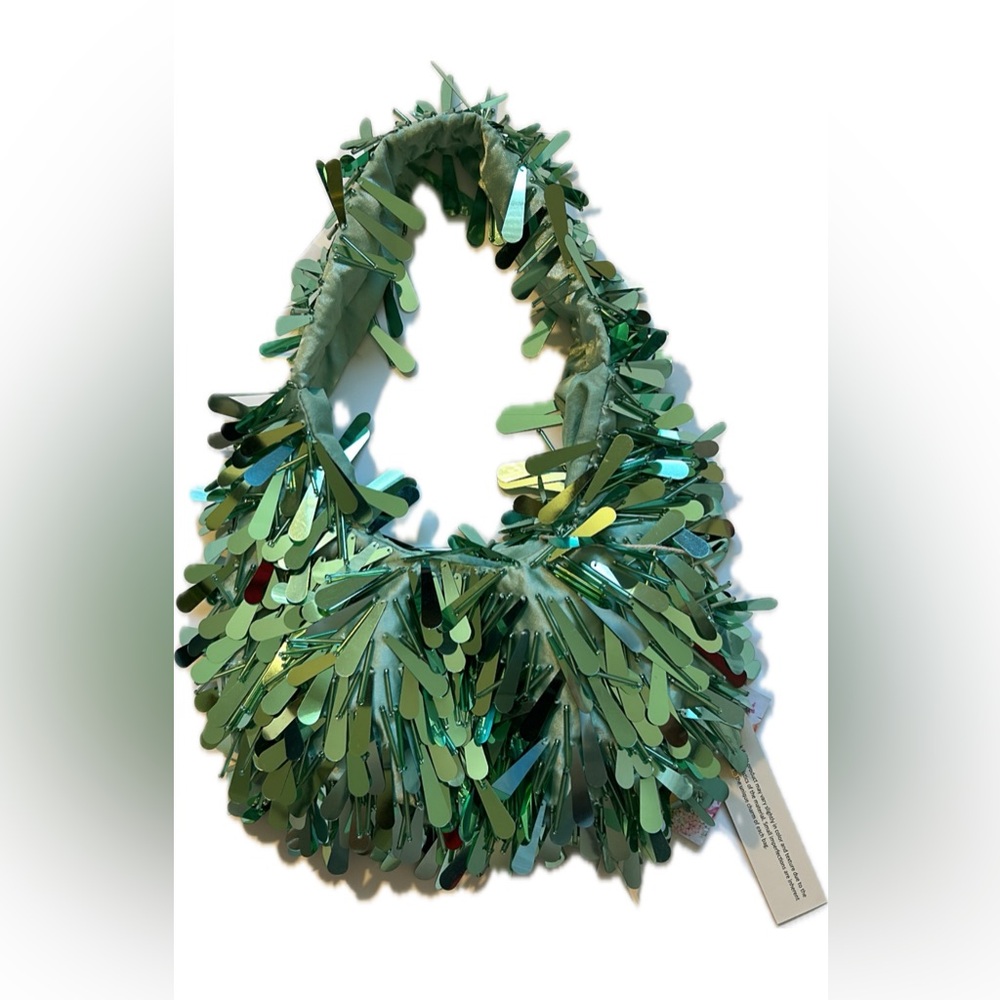 Viral Seafoam Beaded Sequin Shoulder Bag - Picture 2 of 11